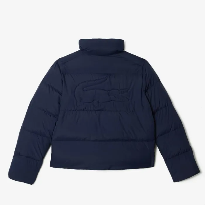 Jackets and Coats Women Lacoste Women039s Stowable Hood Puffer Jacket Navy Blue 166