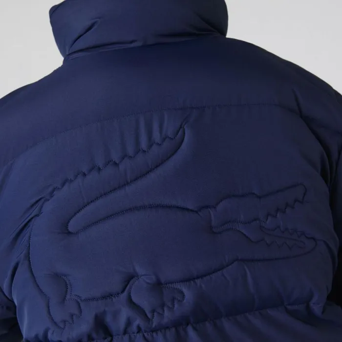 Jackets and Coats Women Lacoste Women039s Stowable Hood Puffer Jacket Navy Blue 166