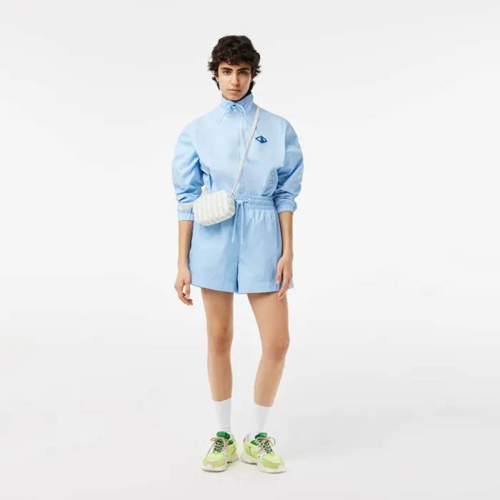Jackets and Coats Women Lacoste Womens Monogram Track Jacket Pastel Blue Hbp