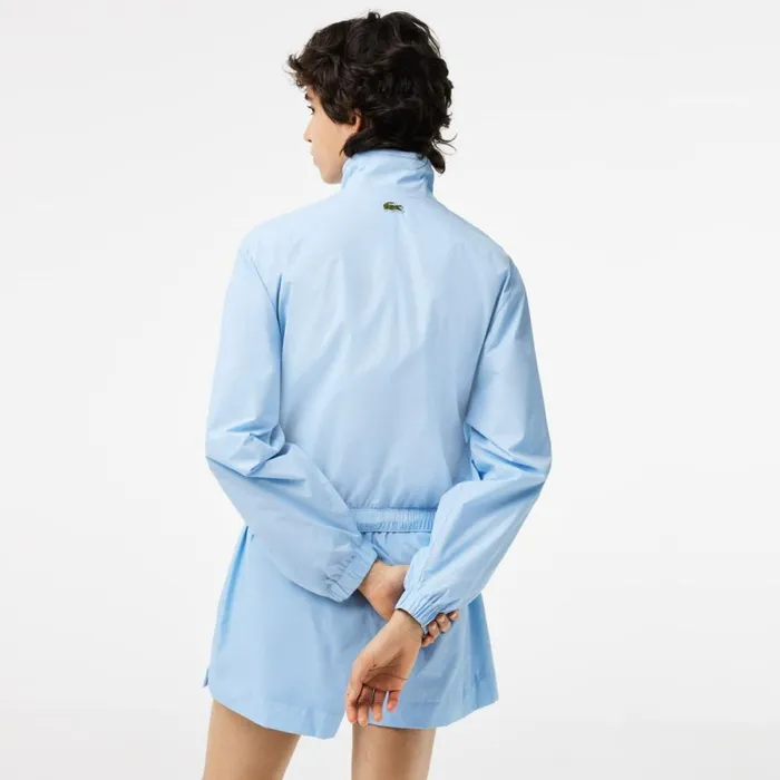 Jackets and Coats Women Lacoste Womens Monogram Track Jacket Pastel Blue Hbp