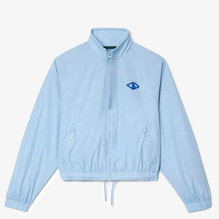 Jackets and Coats Women Lacoste Womens Monogram Track Jacket Pastel Blue Hbp