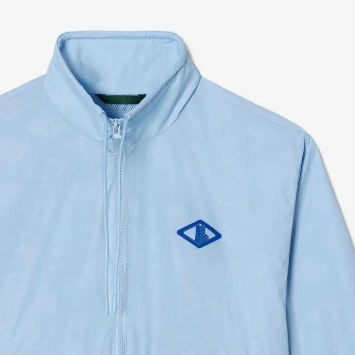 Jackets and Coats Women Lacoste Womens Monogram Track Jacket Pastel Blue Hbp