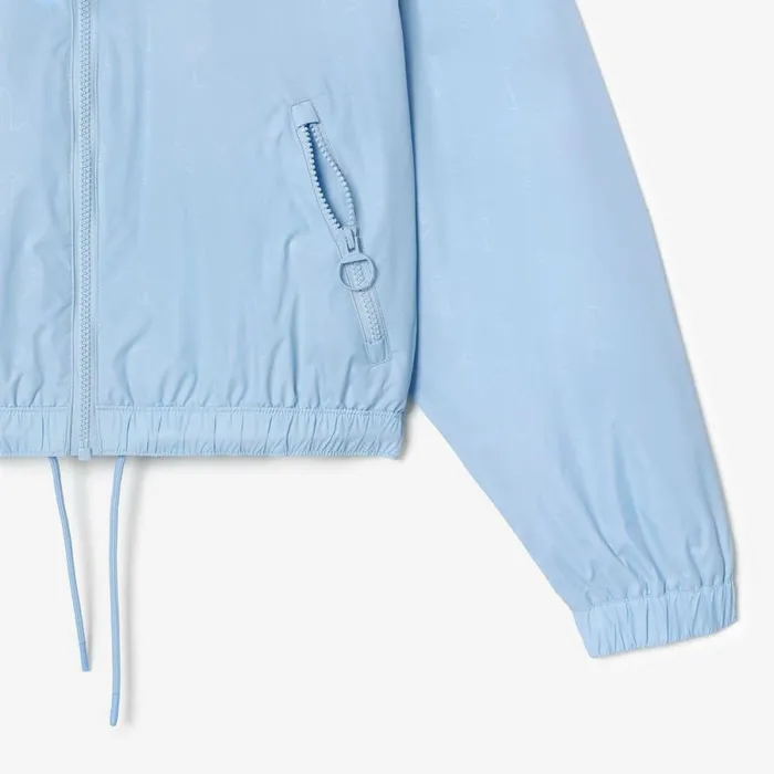 Jackets and Coats Women Lacoste Womens Monogram Track Jacket Pastel Blue Hbp