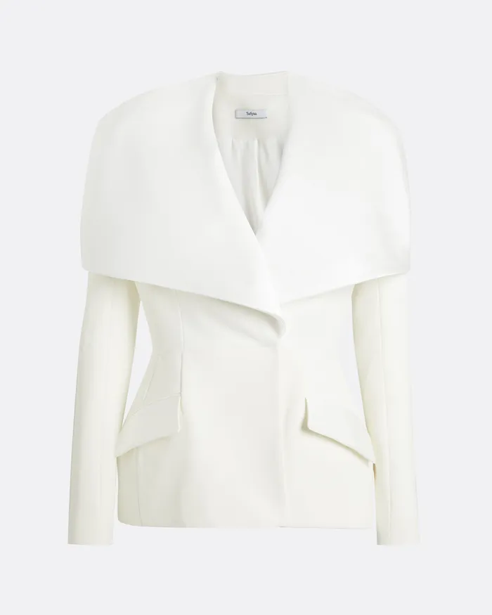 Jackets and Coats Women Safiyaa Evelyn Ivory Jackets Ivory