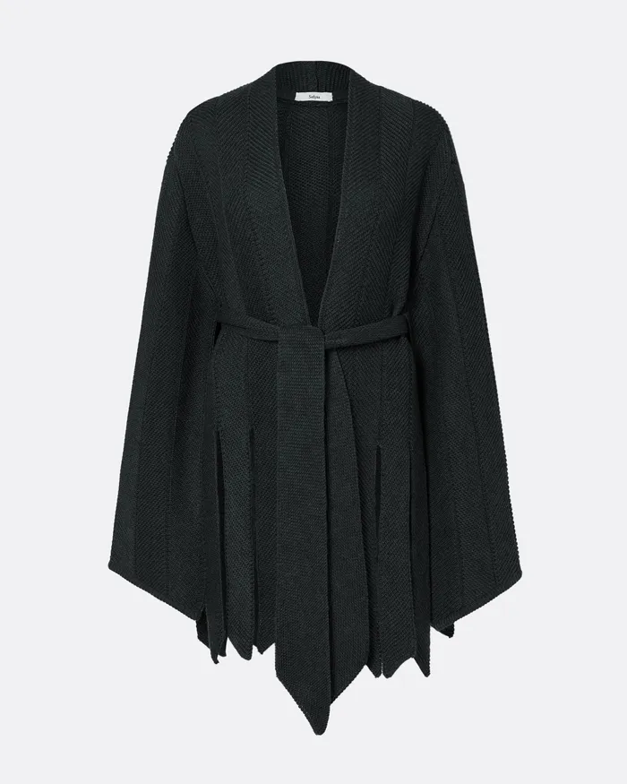 Jackets and Coats Yara Grey Melange Knit Grey Melange Safiyaa Women