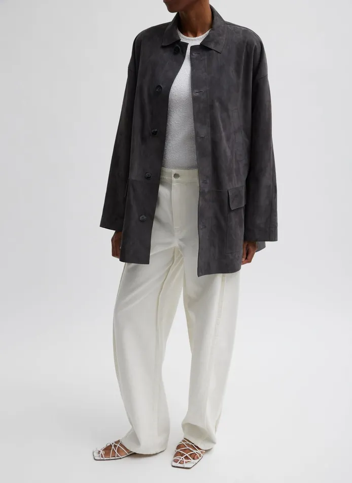 Jackets and Outerwear Women Tibi Cassiterite Suede Carcoat