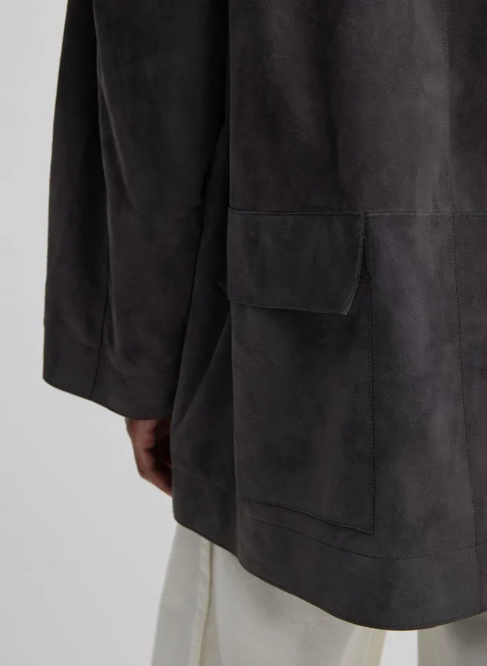 Jackets and Outerwear Women Tibi Cassiterite Suede Carcoat