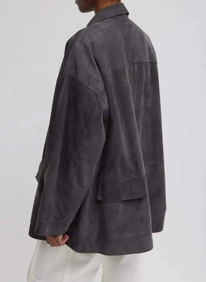 Jackets and Outerwear Women Tibi Cassiterite Suede Carcoat