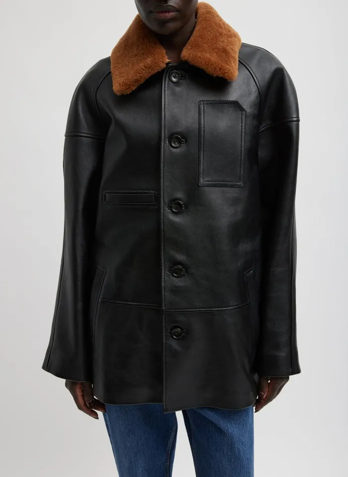 Jackets and Outerwear Women Tibi Leather Carcoat