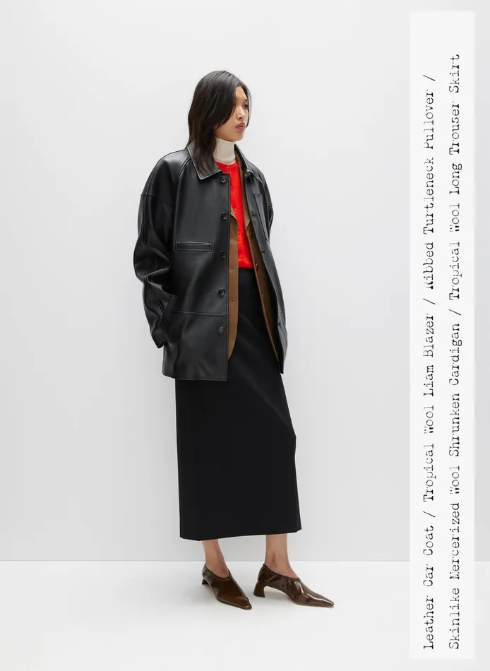 Jackets and Outerwear Women Tibi Leather Carcoat