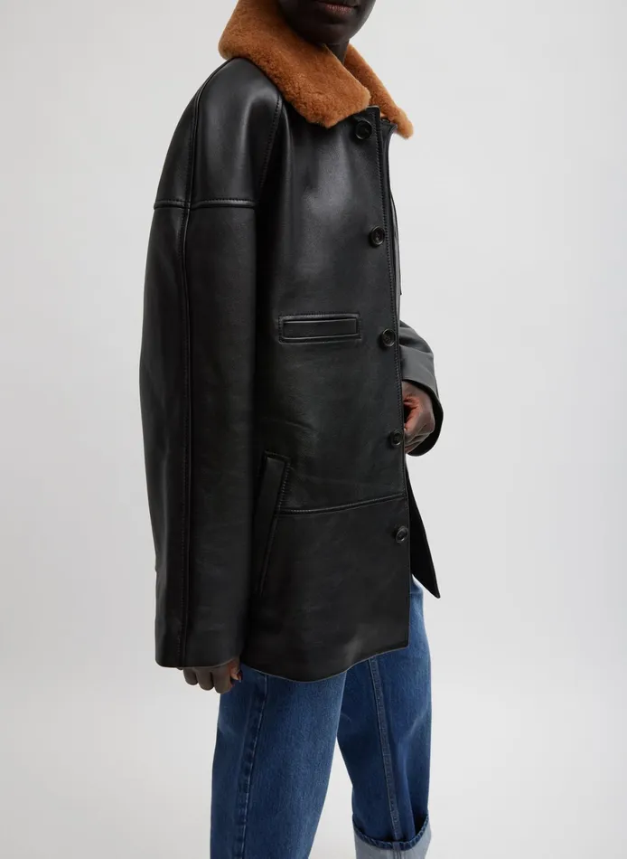 Jackets and Outerwear Women Tibi Leather Carcoat