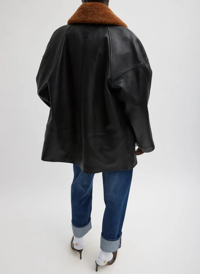 Jackets and Outerwear Women Tibi Leather Carcoat
