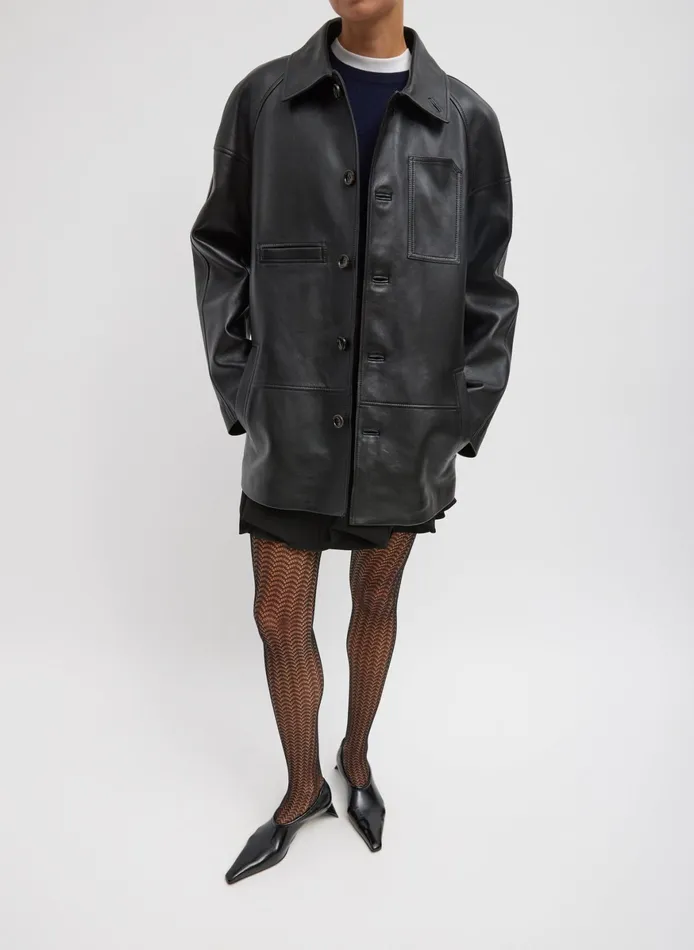 Jackets and Outerwear Women Tibi Leather Carcoat