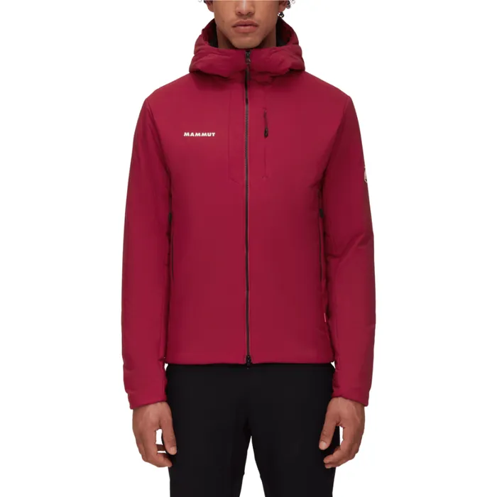 Jackets and Vests Men Mammut Rime IN Flex Hooded Jacket Blood Red