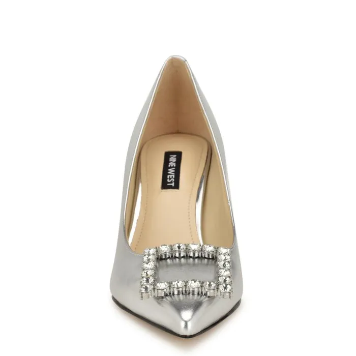 Jaquee Embellished Dress Pumps Silver Women Nine West Heels Jaquee Embellished Dress Pumps Silver Women Nine West Heels