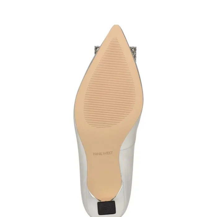 Jaquee Embellished Dress Pumps Silver Women Nine West Heels Jaquee Embellished Dress Pumps Silver Women Nine West Heels