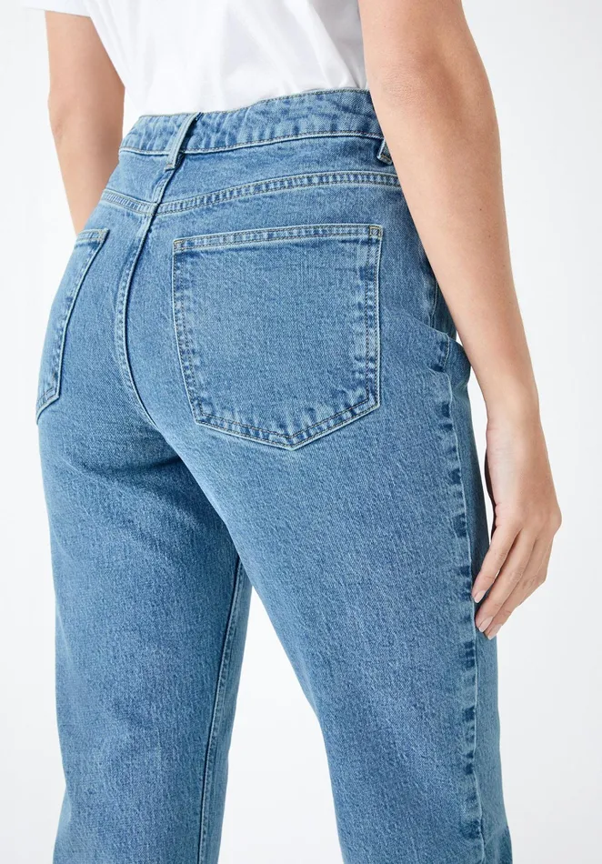 Jeans Women Hush Frieda Mom Jeans Mid Blue Authentic