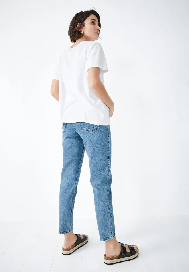 Jeans Women Hush Frieda Mom Jeans Mid Blue Authentic