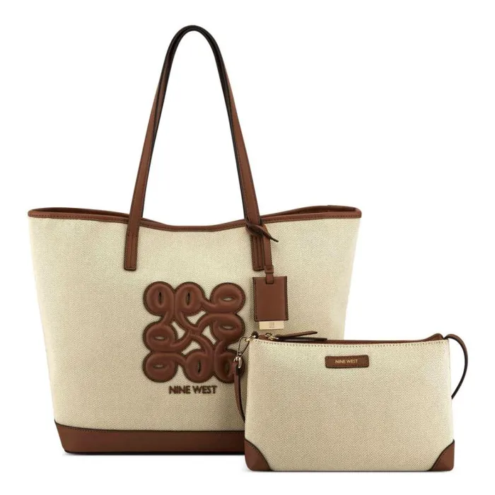 Jenson 2 In 1 Tote Natural Dark Camel Women Nine West Totes and Backpacks