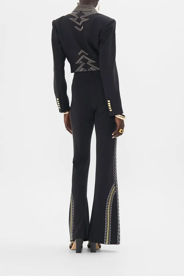 JERSEY FLARE PANT 8211 BLACKGOLD THEY CALLED HER NEFERTARI They Called Her Nefertari Womens Camilla Pants