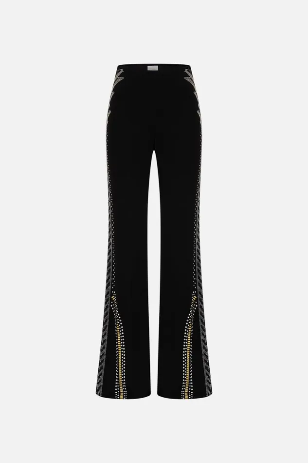 JERSEY FLARE PANT 8211 BLACKGOLD THEY CALLED HER NEFERTARI They Called Her Nefertari Womens Camilla Pants