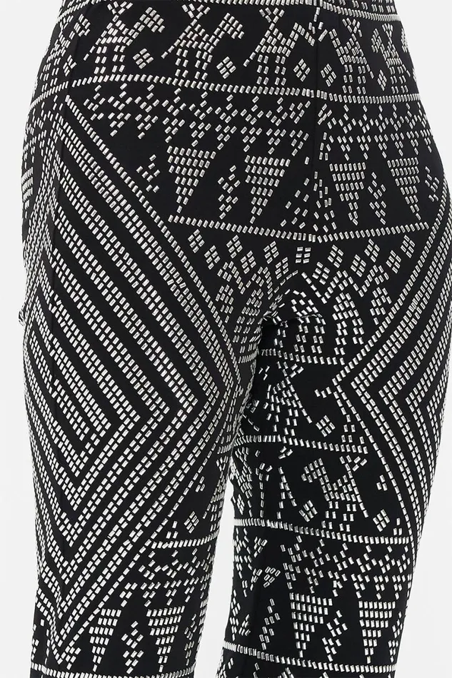 JERSEY FLARE PANT WITH ALL OVER HOTFIX THE EGYPT EFFECT The Egypt Effect Womens Camilla Pants