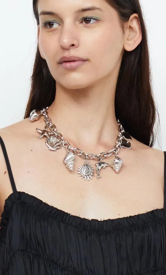 Jewelry Shop Bec Bridge Aquata Charm Necklace Silver