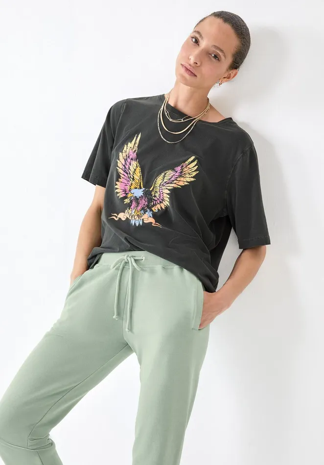 Joggers and Leggings Women Hush Finoula Washed Joggers Greygreen