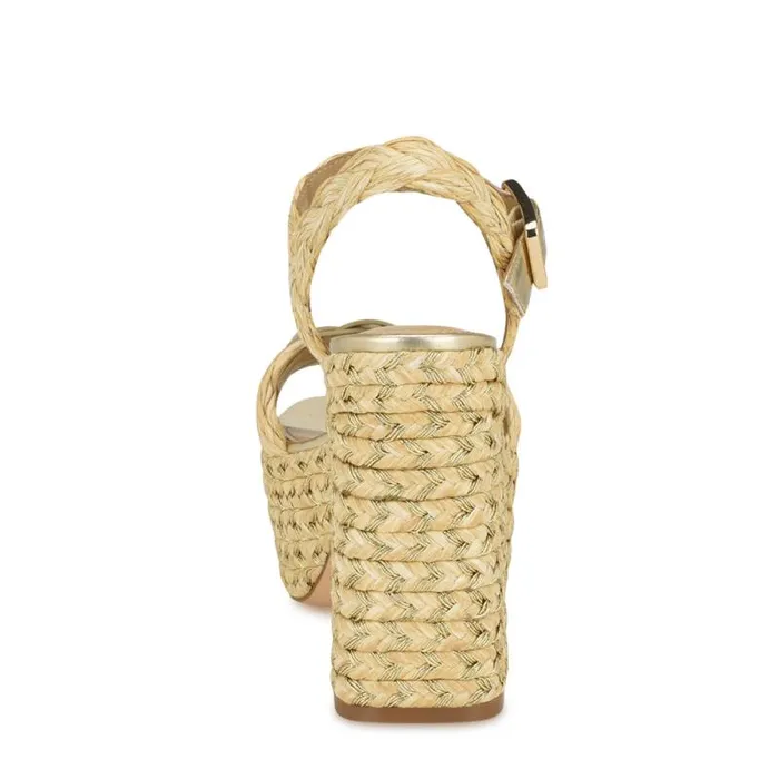 Jolane Espadrille Platform Sandals Medium Natural Women Nine West Sandals