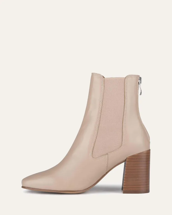 jomercer ANKLE BOOTS Women Diamond mid ankle boots beige leather jomercer ANKLE BOOTS Women Diamond mid ankle boots beige leather