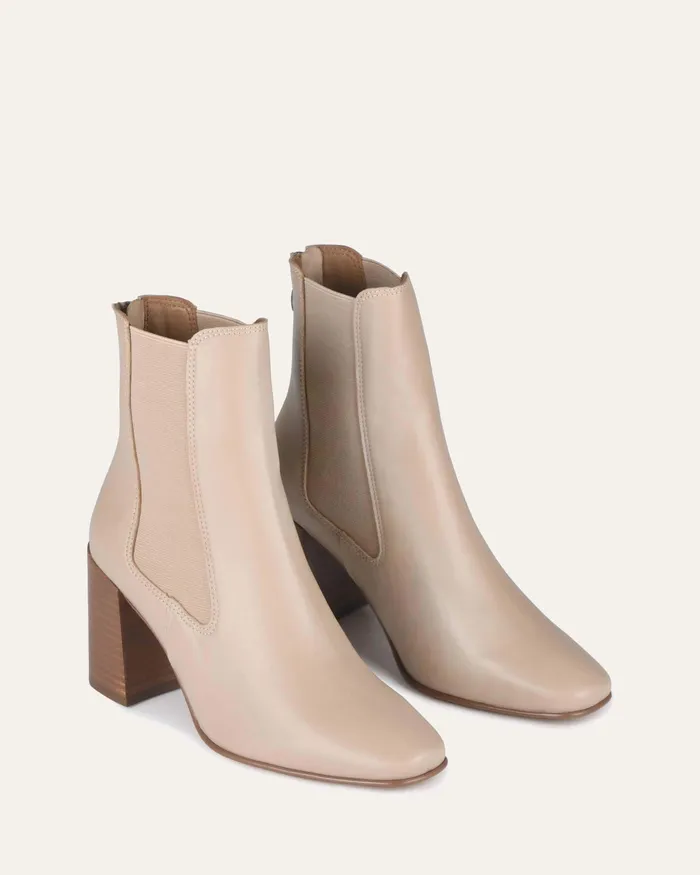 jomercer ANKLE BOOTS Women Diamond mid ankle boots beige leather jomercer ANKLE BOOTS Women Diamond mid ankle boots beige leather