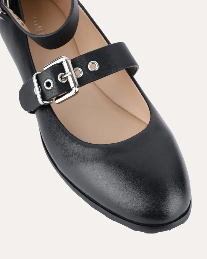 jomercer CASUAL Women Hera casual flats black leather jomercer CASUAL Women Hera casual flats black leather