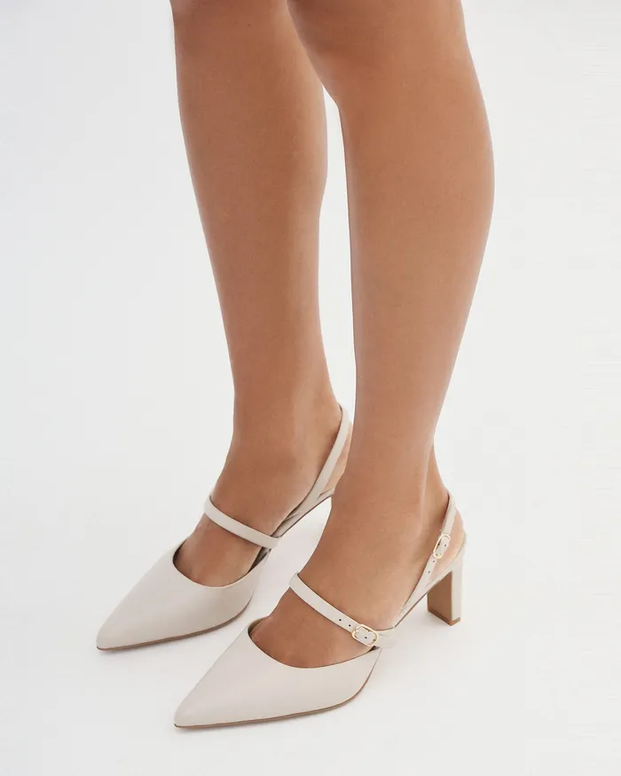 jomercer Karina mid heels bone leather Women MID HEELS