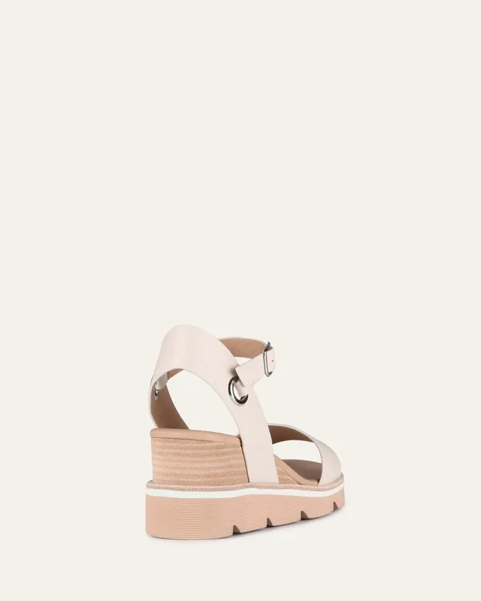 jomercer Katie mid heel wedge sandals bone leather Women MID HEELS jomercer Katie mid heel wedge sandals bone leather Women MID HEELS