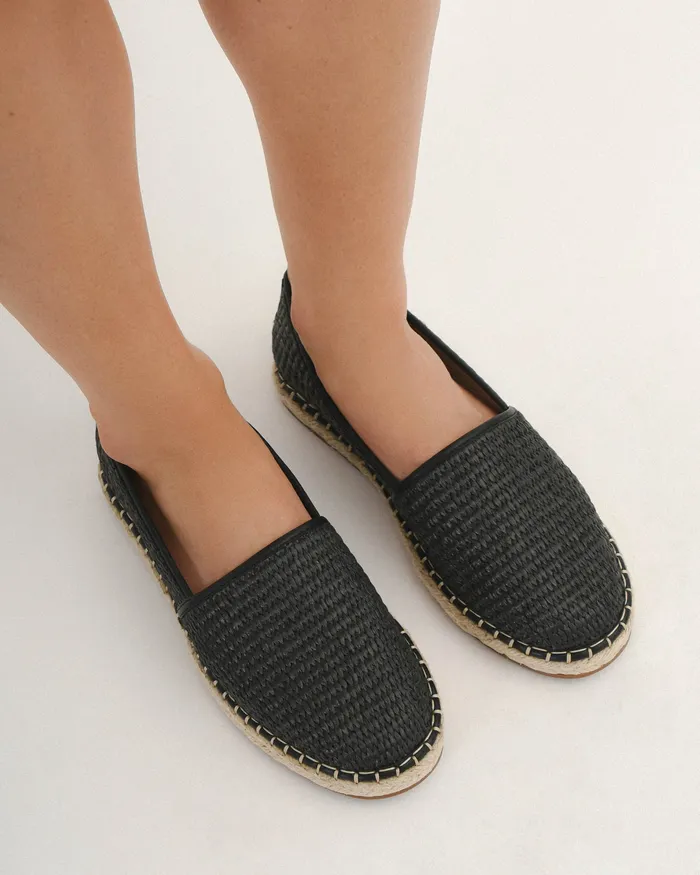jomercer Oakley loafers black raffia Women LACE UP and LOAFERS jomercer Oakley loafers black raffia Women LACE UP and LOAFERS