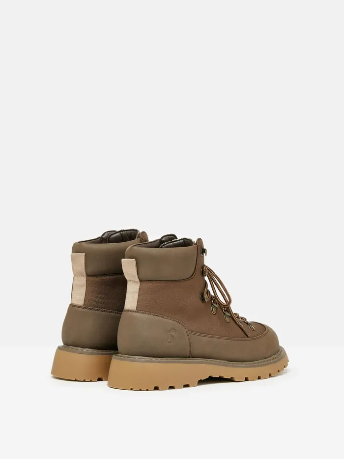 Joules Boots WomenMen Chocolate Brown LaceUp Boots