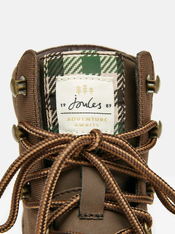 Joules Boots WomenMen Chocolate Brown LaceUp Boots