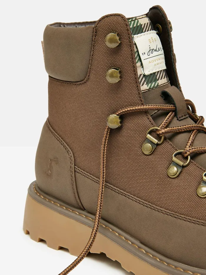Joules Boots WomenMen Chocolate Brown LaceUp Boots