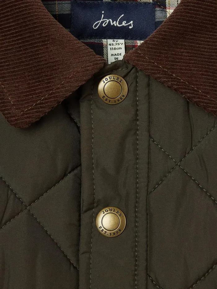 Joules Coats and Jackets Boys Green Diamond Quilted Jacket