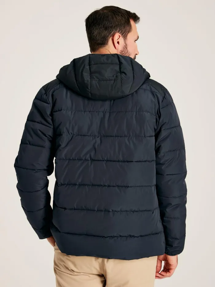 Joules Coats and Jackets Men Navy Padded Shower Resistant Coat