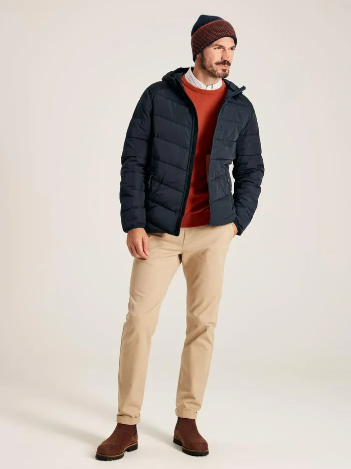 Joules Coats and Jackets Men Navy Padded Shower Resistant Coat