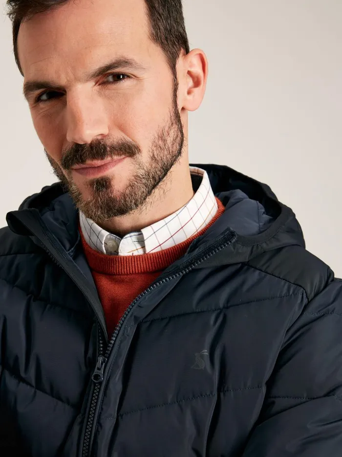 Joules Coats and Jackets Men Navy Padded Shower Resistant Coat