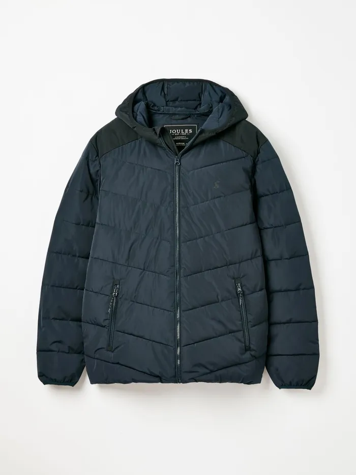 Joules Coats and Jackets Men Navy Padded Shower Resistant Coat