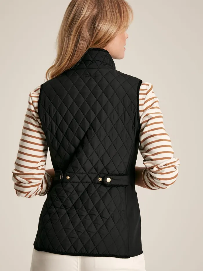Joules Coats and Jackets Women Black Showerproof Diamond Quilted Gilet