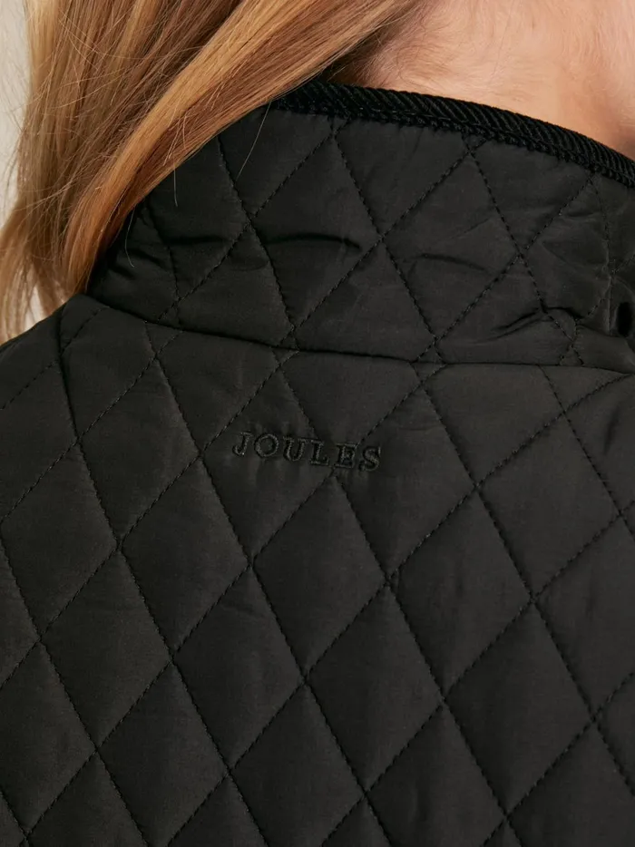 Joules Coats and Jackets Women Black Showerproof Diamond Quilted Gilet