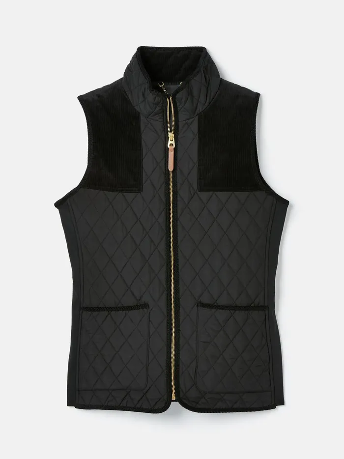 Joules Coats and Jackets Women Black Showerproof Diamond Quilted Gilet