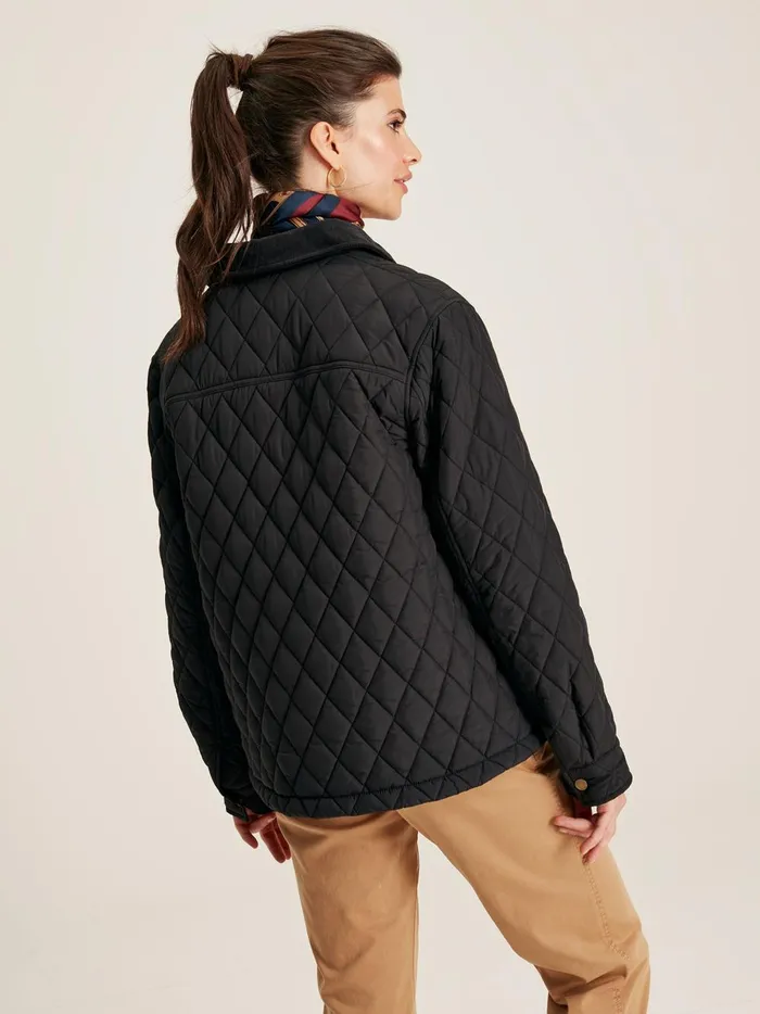 Joules Coats and Jackets Women Black Showerproof Diamond Quilted Jacket