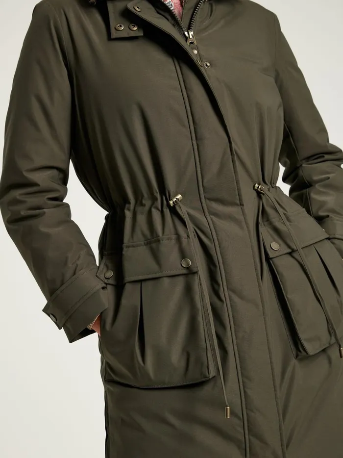 Joules Coats and Jackets Women Dark Green Waterproof Padded Raincoat