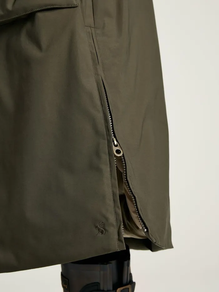Joules Coats and Jackets Women Dark Green Waterproof Padded Raincoat