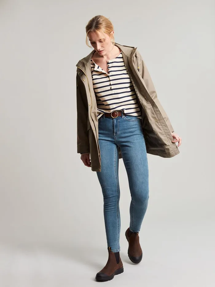 Joules Coats and Jackets Women Mushroom Brown Waterproof Raincoat With Hood
